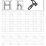 Letter H alphabet tracing activity worksheets
