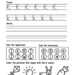 Alphabet Letter K Trace Write Find Color