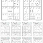 number tracing and counting worksheets for preschool 1-10